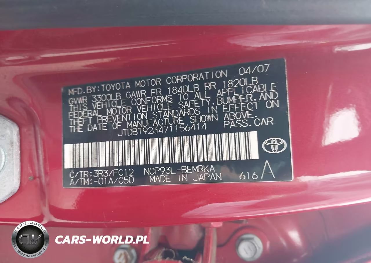 2007 Toyota Yaris VIN:JTDBT923471156414 - 9