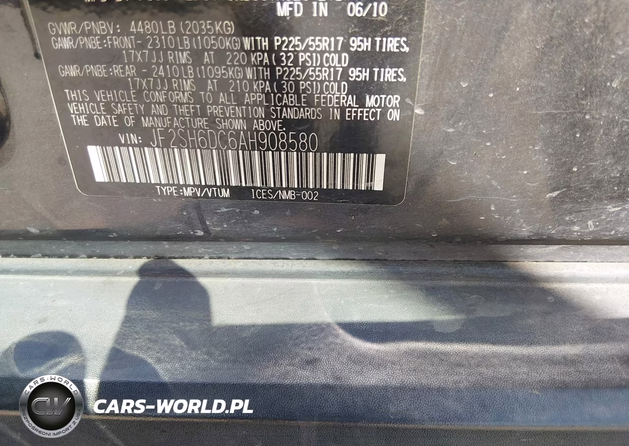 2010 Subaru Forester 2.5X Limited VIN:JF2SH6DC6AH908580 - 9