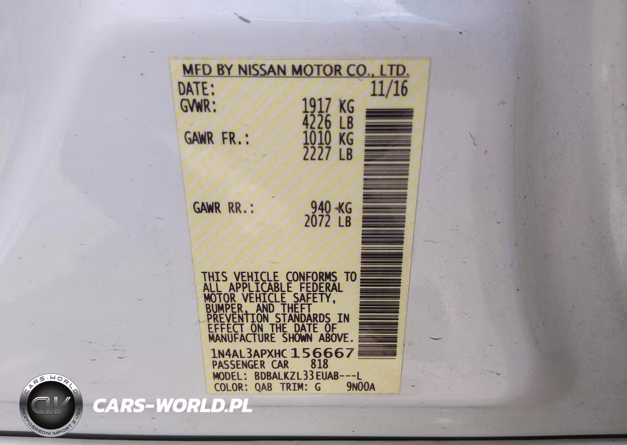 2017 Nissan Altima 2.5 Sv VIN:1N4AL3APXHC156667 - 9