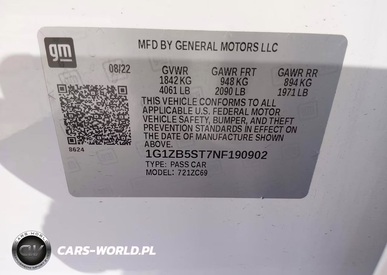 2022 Chevrolet Malibu Fwd Ls VIN:1G1ZB5ST7NF190902 - 9