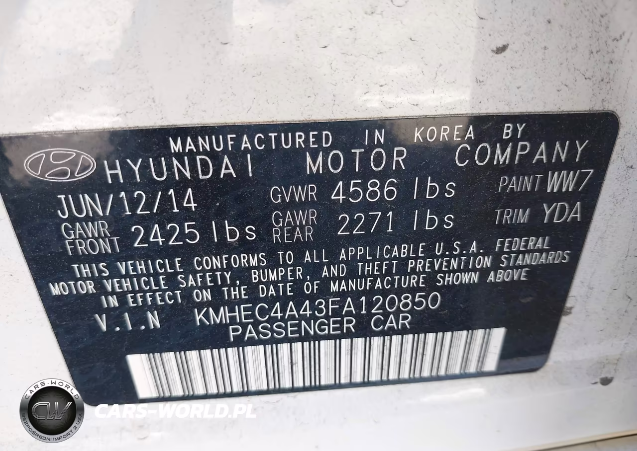 2015 Hyundai Sonata Hybrid Limited VIN:KMHEC4A43FA120850 - 9