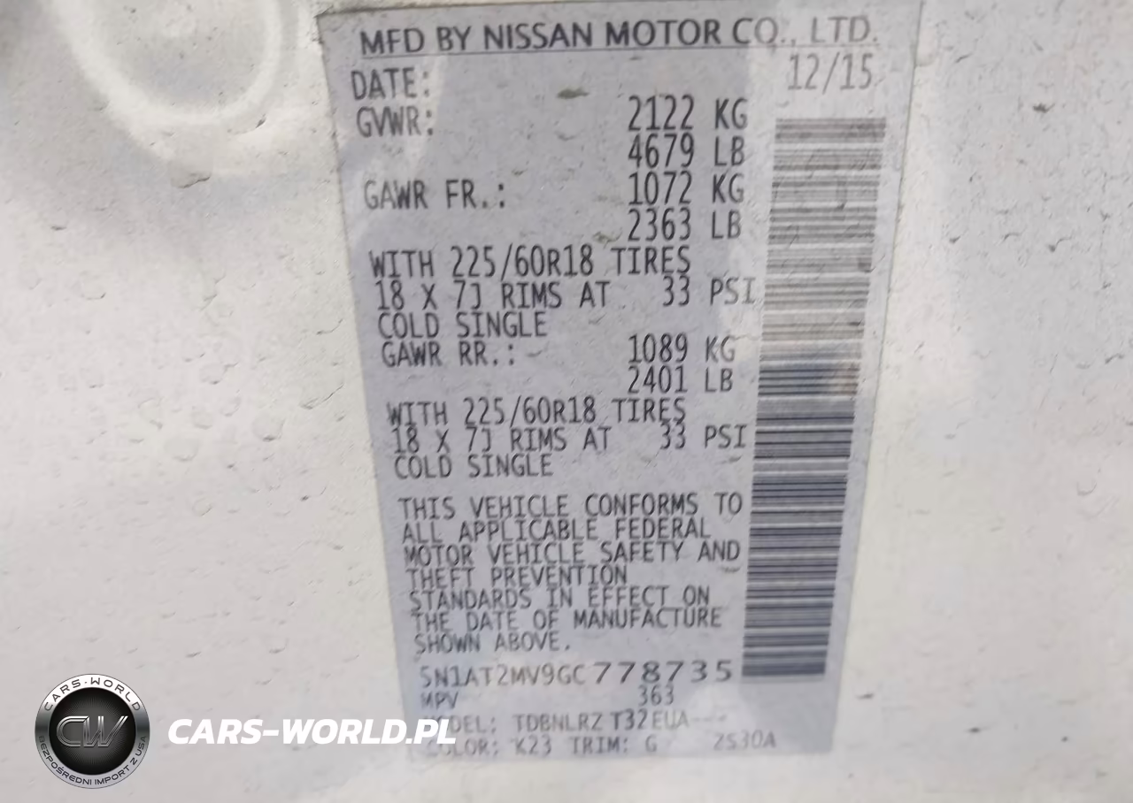 2016 Nissan Rogue S-Sl-Sv VIN:5N1AT2MV9GC778735 - 9