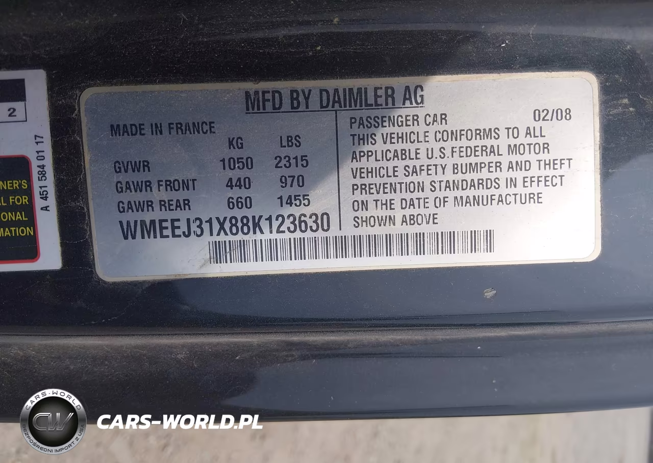 2008 Smart Fortwo Passion-Pure VIN:WMEEJ31X88K123630 - 9