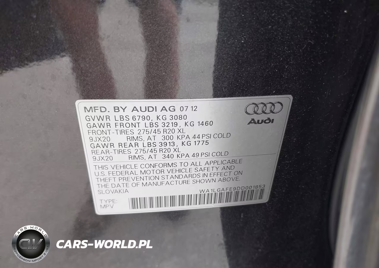 2013 Audi Q7 3.0T Premium VIN:WA1LGAFE9DD001853 - 9