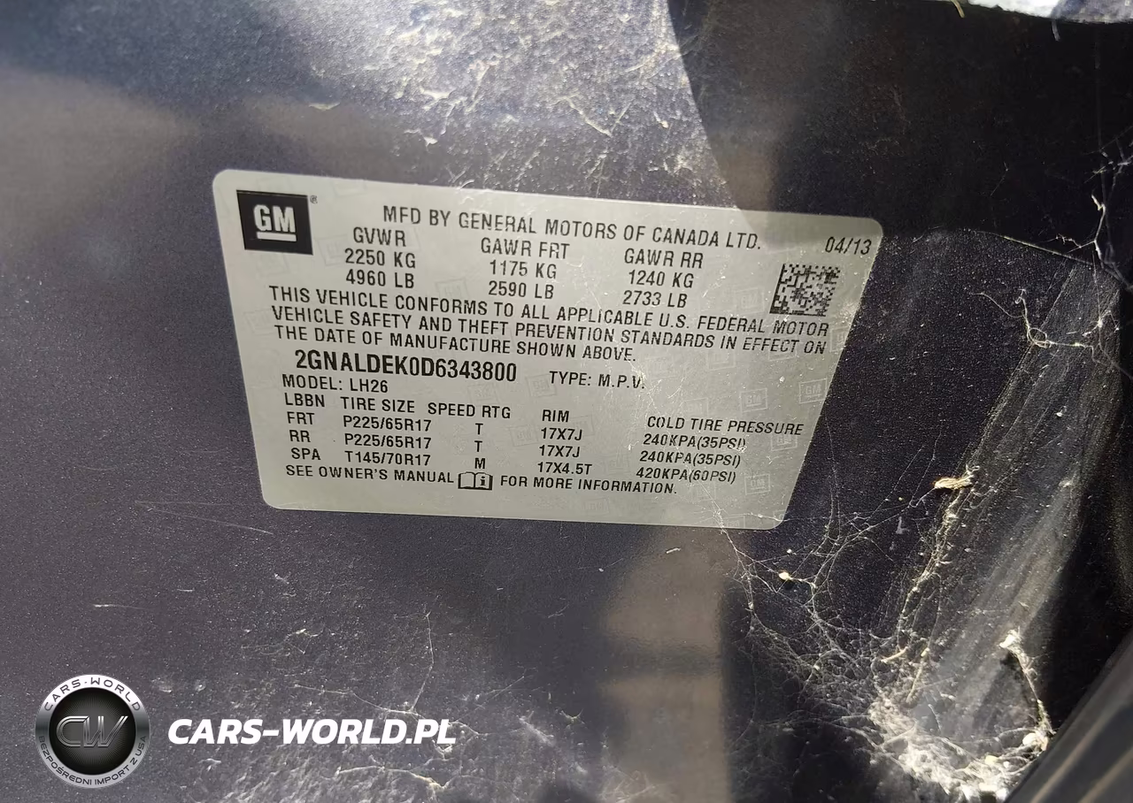 2013 Chevrolet Equinox Lt VIN:2GNALDEK0D6343800 - 9