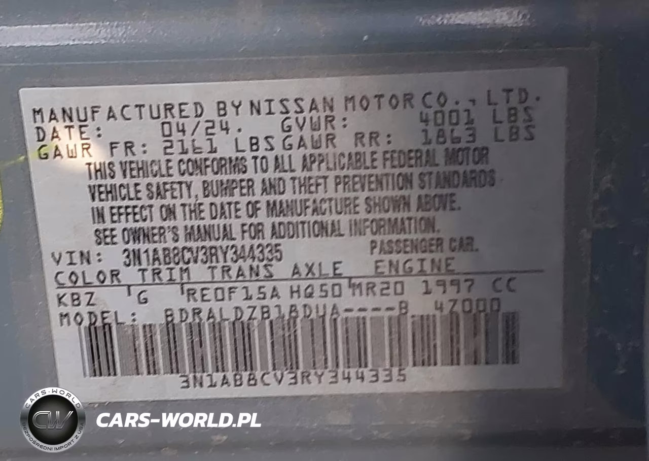 2024 Nissan Sentra Sv Xtronic Cvt VIN:3N1AB8CV3RY344335 - 9