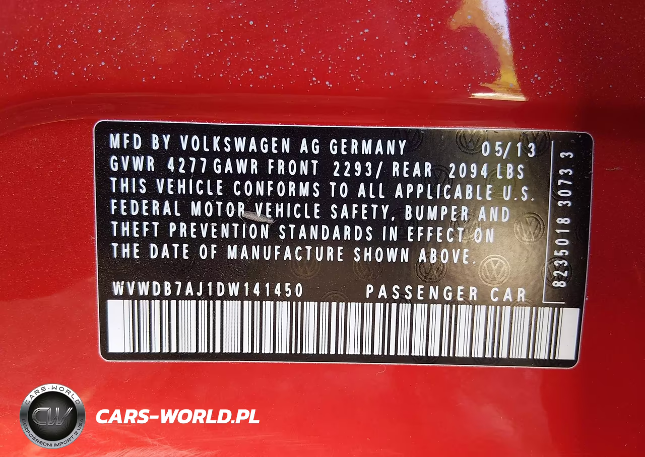 2013 Volkswagen Golf 2.5L 4-Door VIN:WVWDB7AJ1DW141450 - 9