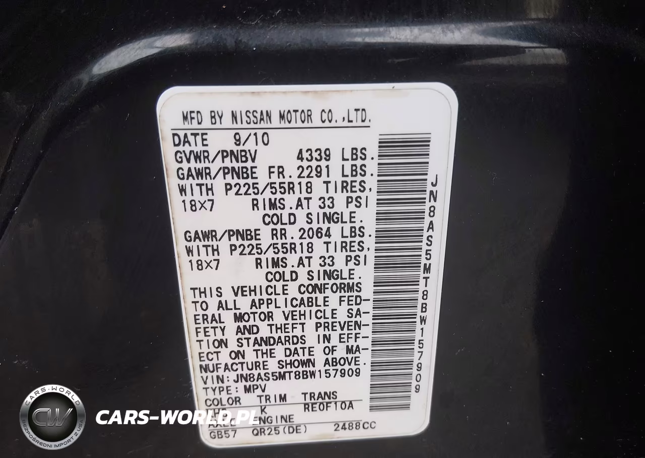 2011 Nissan Rogue Sv VIN:JN8AS5MT8BW157909 - 9