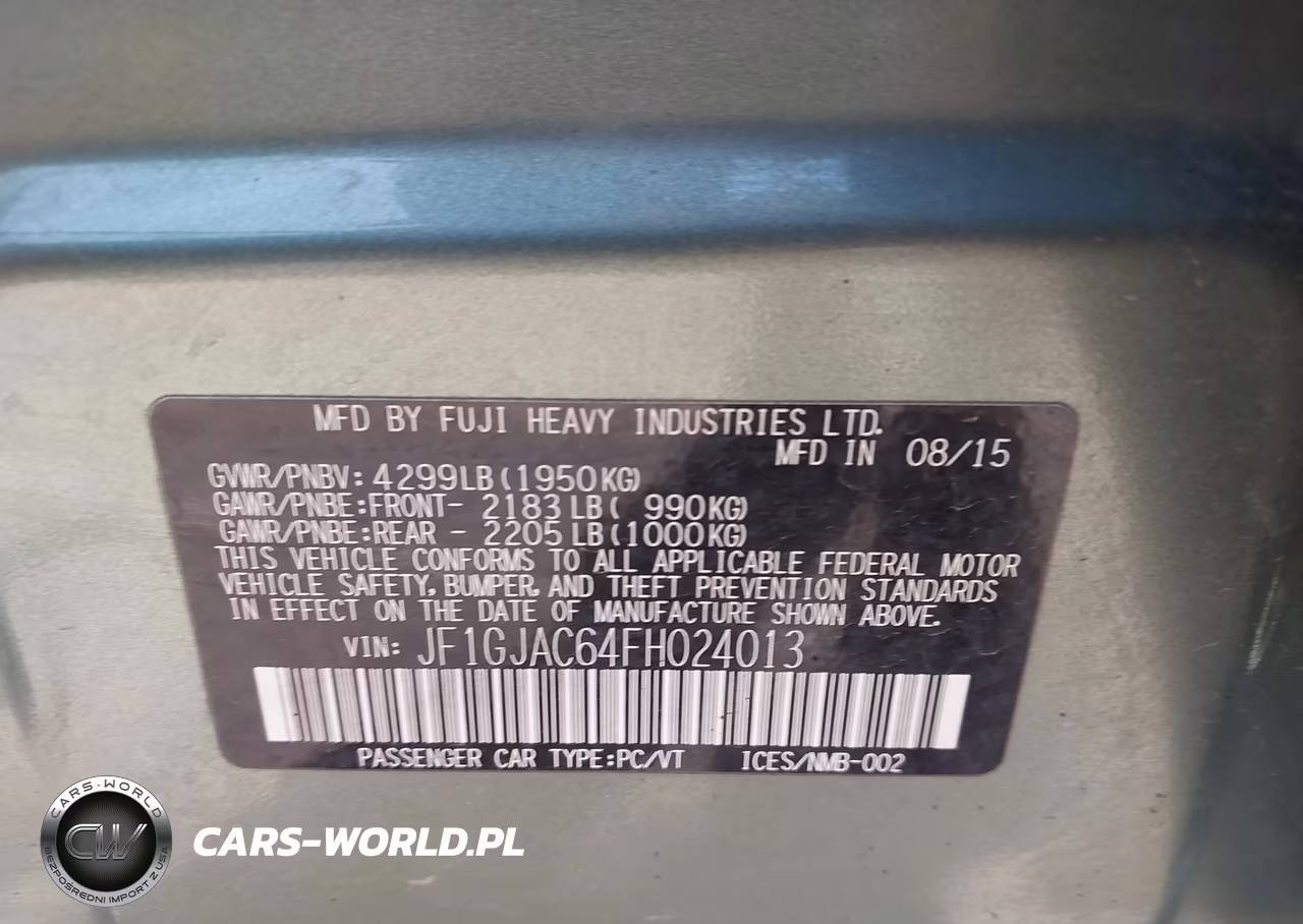 2015 Subaru Impreza 2.0I Premium VIN:JF1GJAC64FH024013 - 9