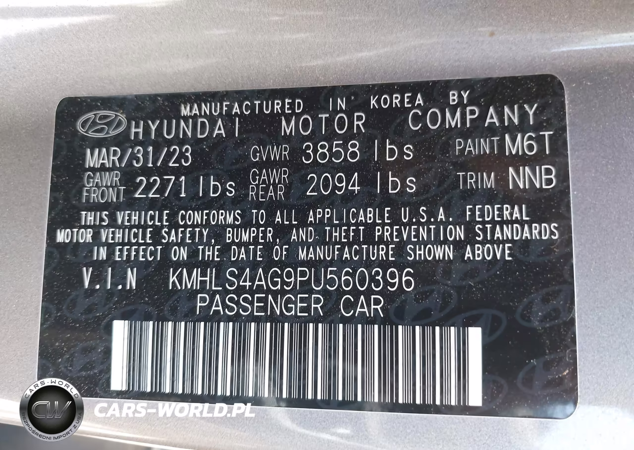 2023 Hyundai Elantra Sel VIN:KMHLS4AG9PU560396 - 9