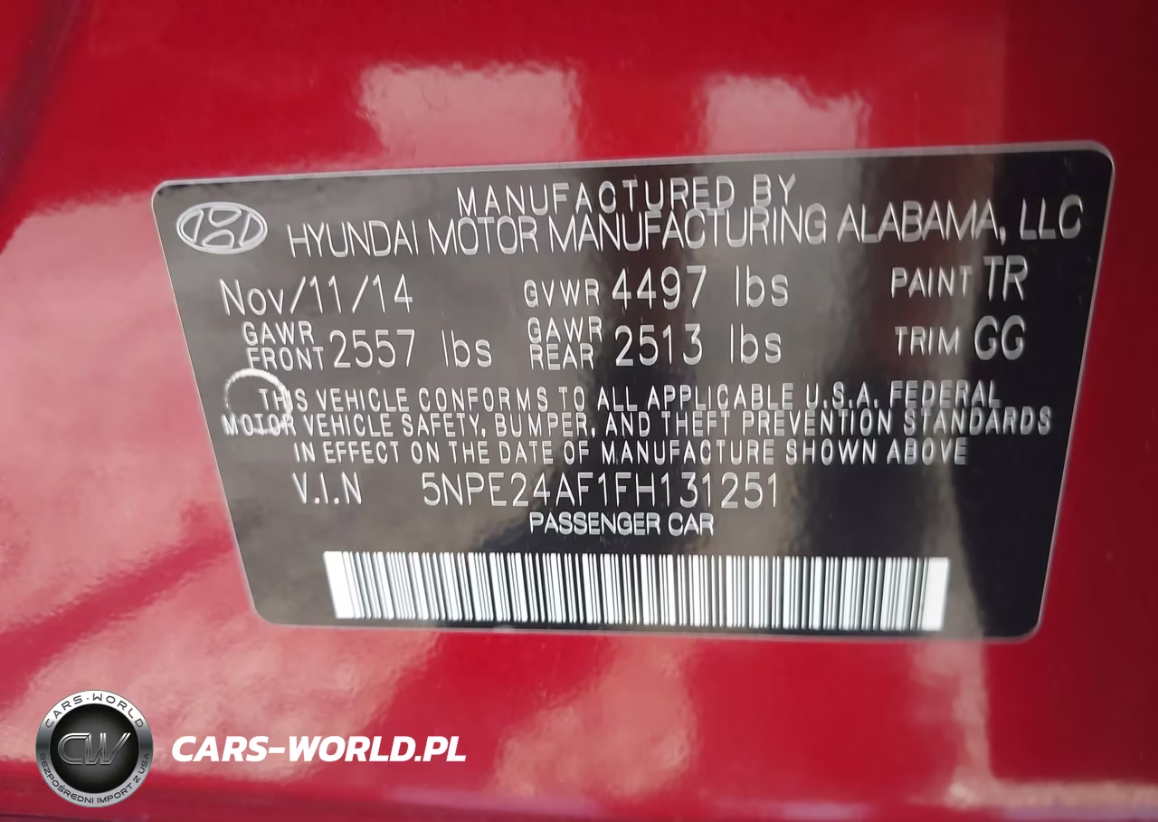 2015 Hyundai Sonata Se VIN:5NPE24AF1FH131251 - 9