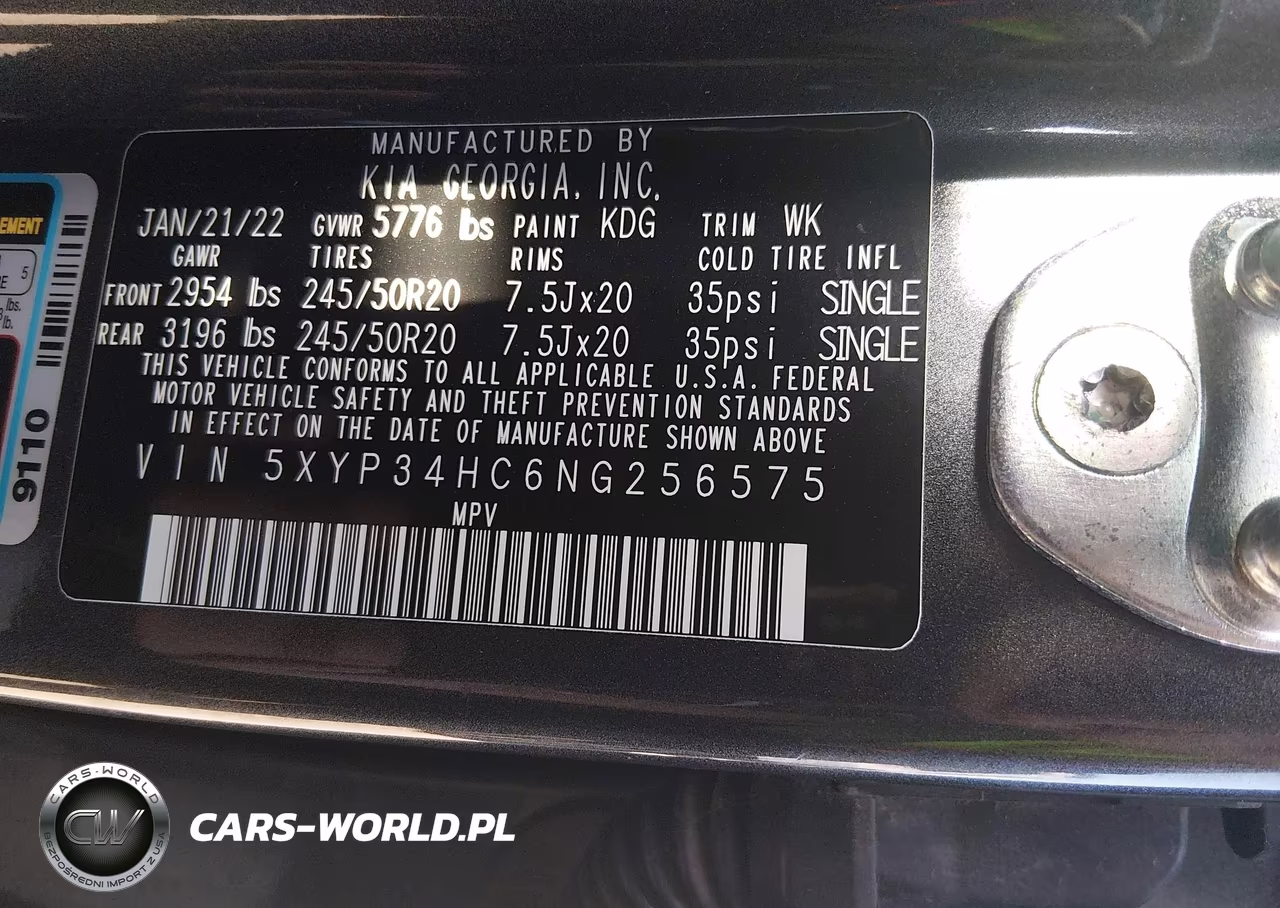 2022 Kia Telluride Ex VIN:5XYP34HC6NG256575 - 9