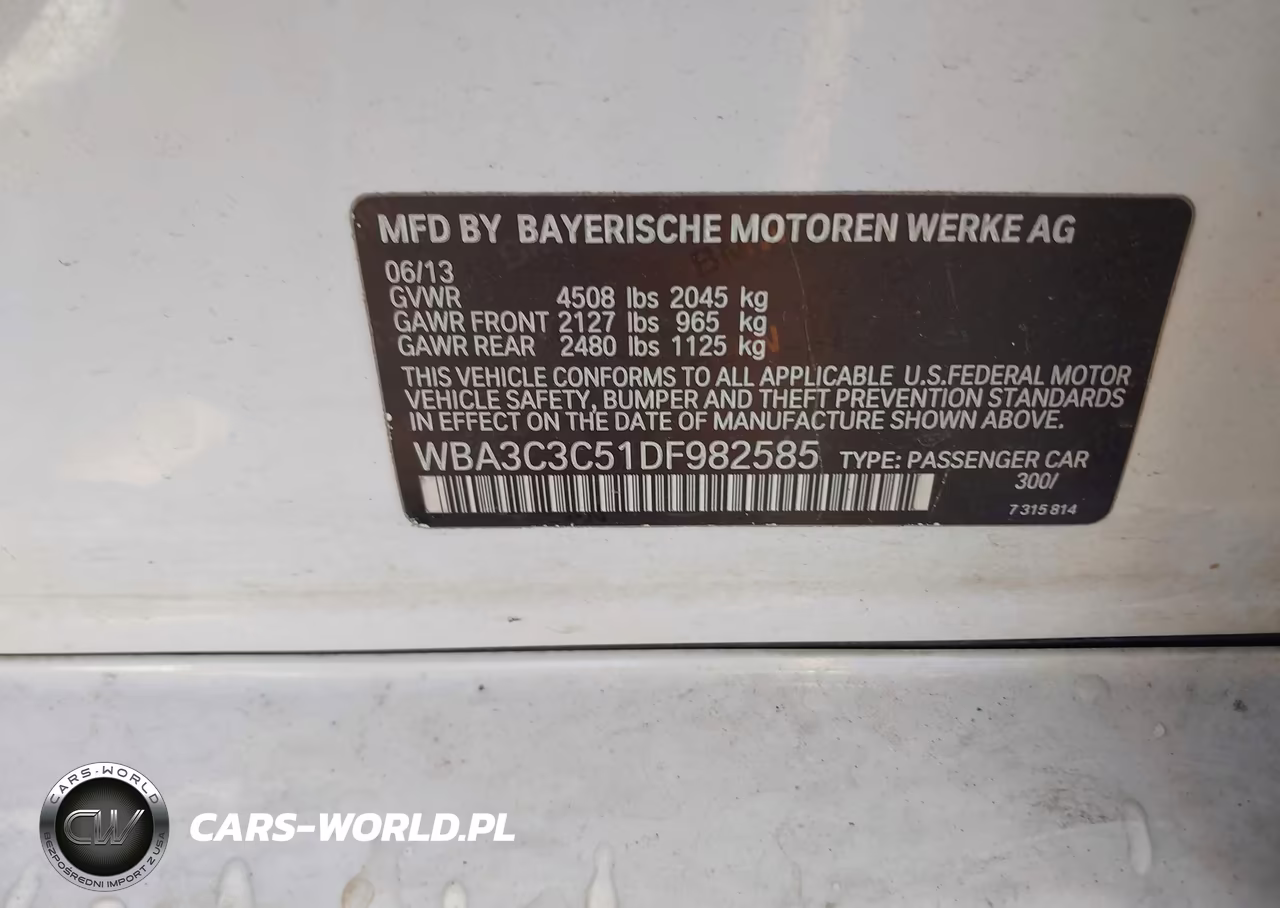 2013 BMW 320I xDrive VIN:WBA3C3C51DF982585 - 9