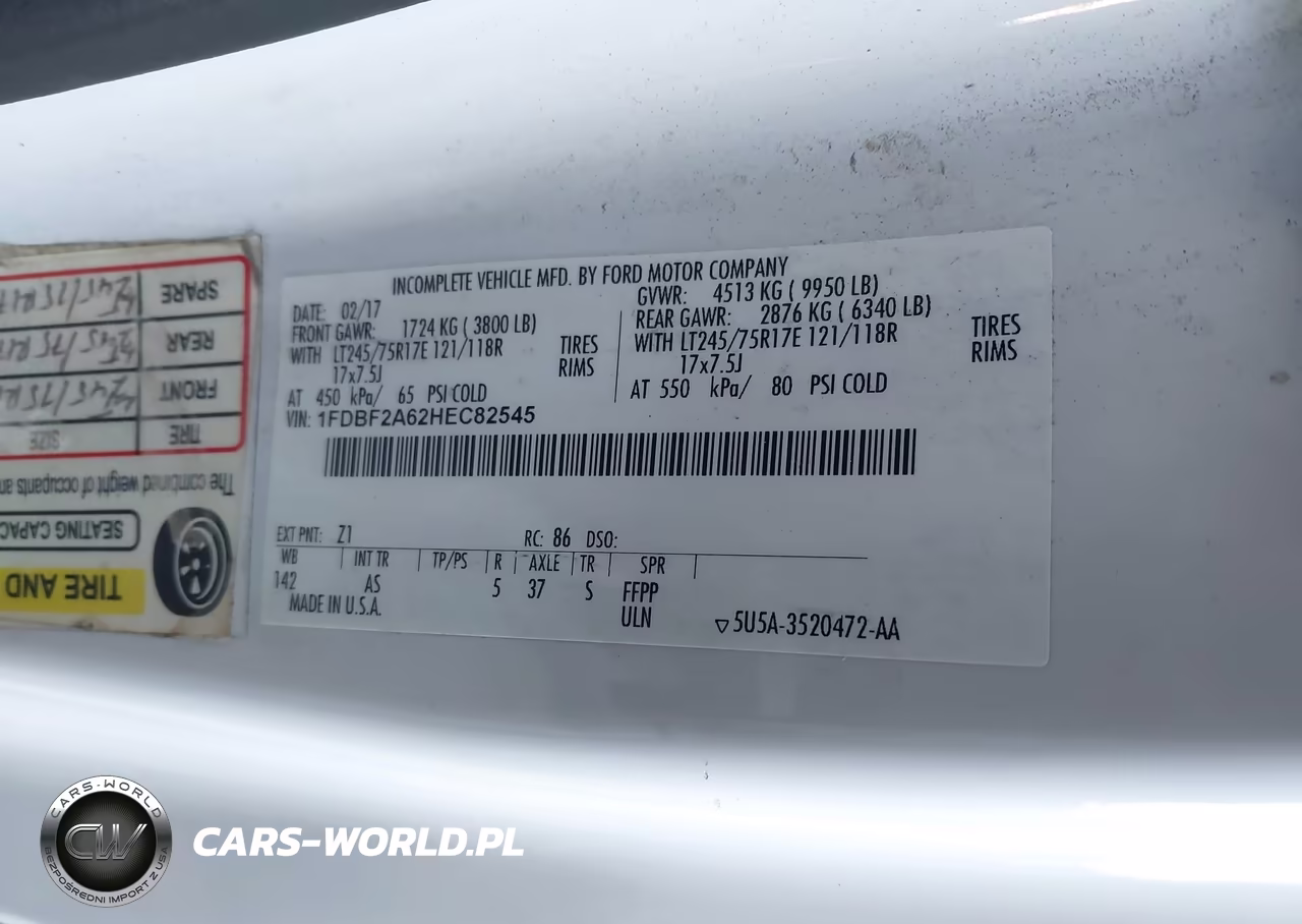 2017 Ford F-250 Xl VIN:1FDBF2A62HEC82545 - 9
