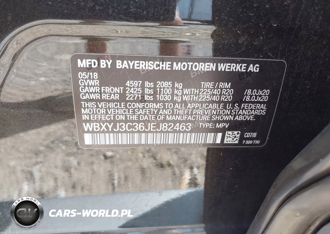 2018 BMW X2 Sdrive28I VIN:WBXYJ3C36JEJ82463 - 9
