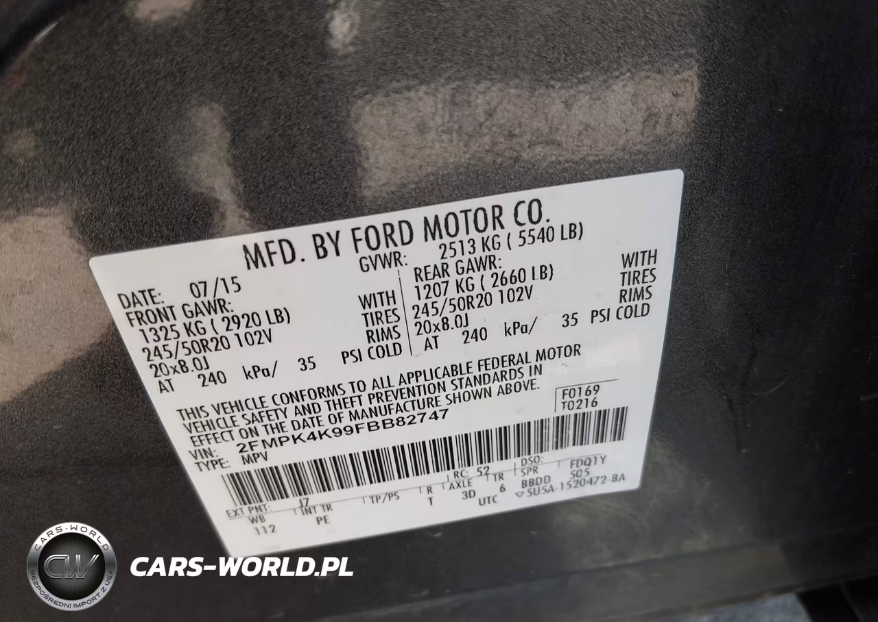 2015 Ford Edge Titanium VIN:2FMPK4K99FBB82747 - 9