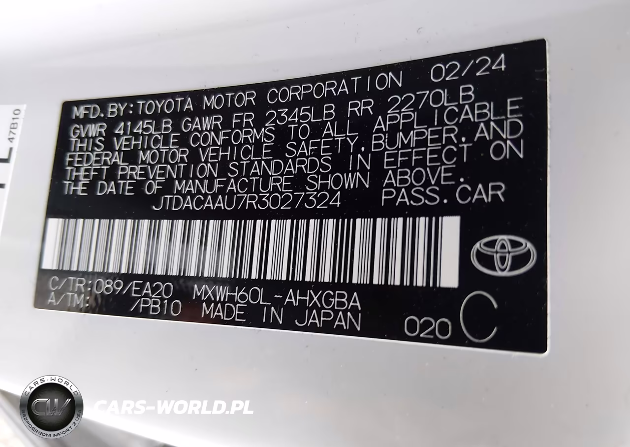 2024 Toyota Prius Xle VIN:JTDACAAU7R3027324 - 9