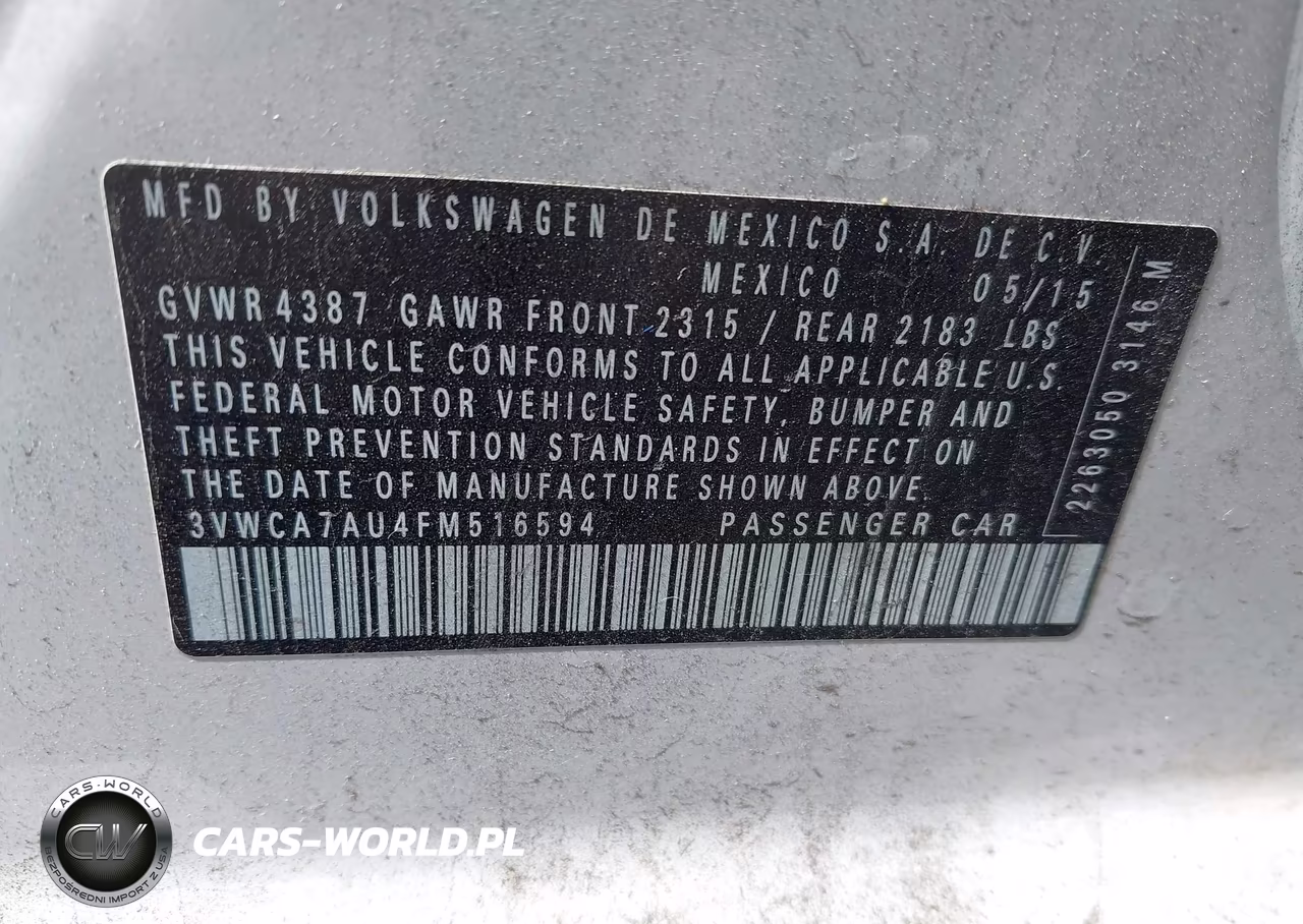 2015 Volkswagen Golf Sportwagen Tdi S 4-Door VIN:3VWCA7AU4FM516594 - 9