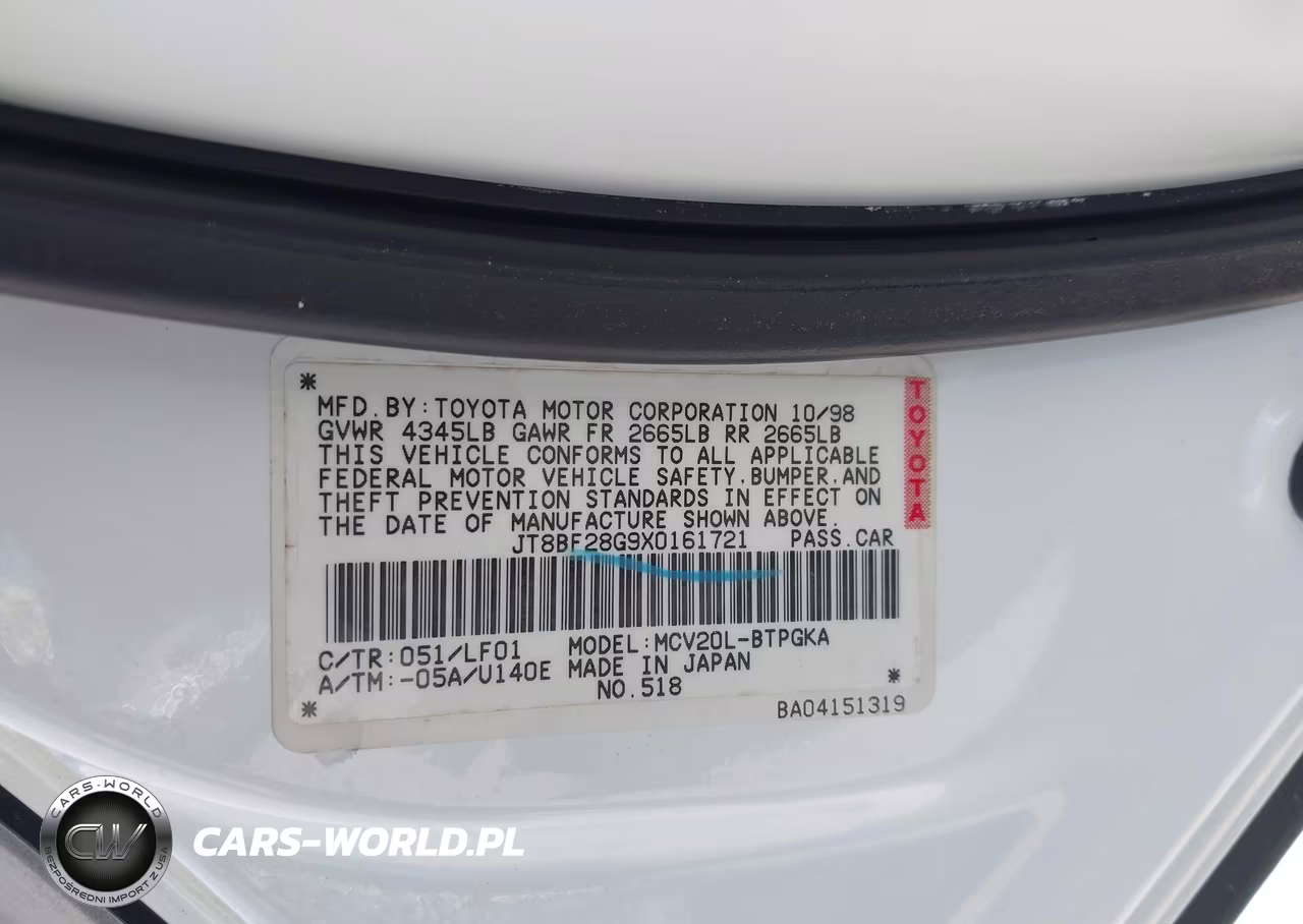 1999 Lexus Es 300 VIN:JT8BF28G9X0161721 - 9