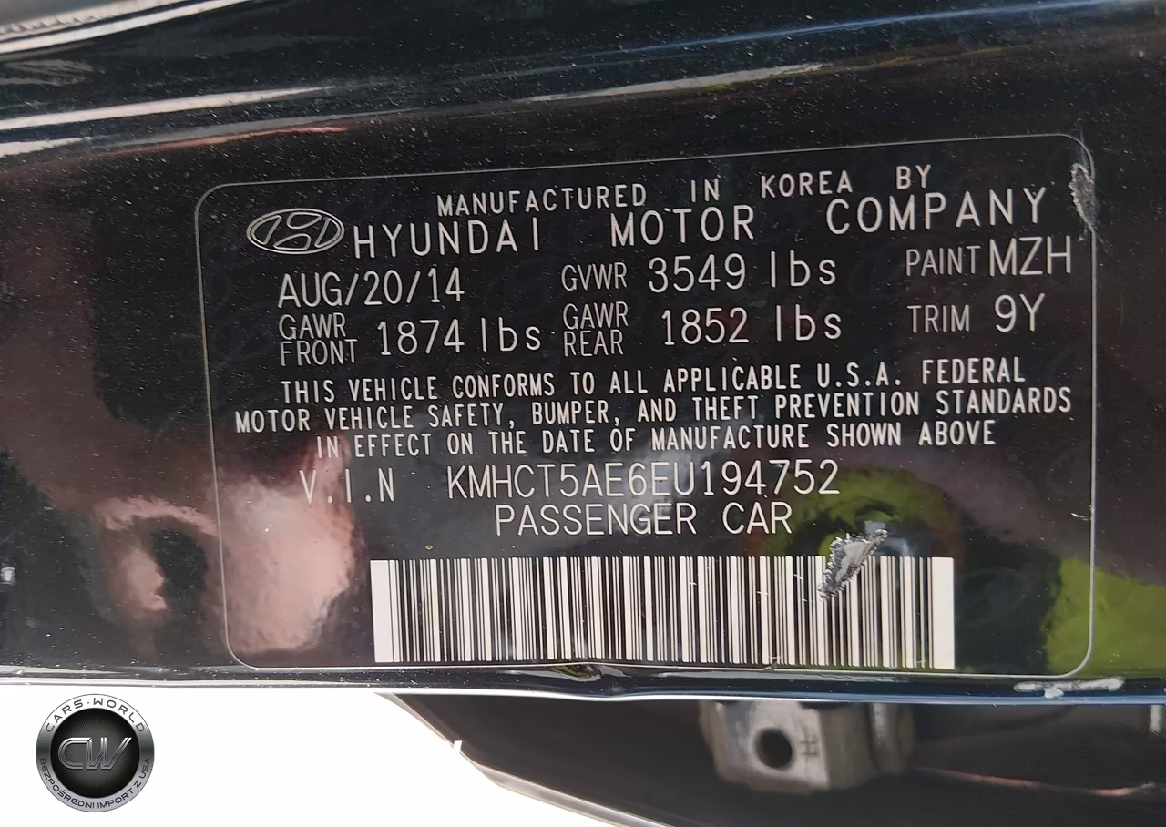 2014 Hyundai Accent Gs VIN:KMHCT5AE6EU194752 - 9