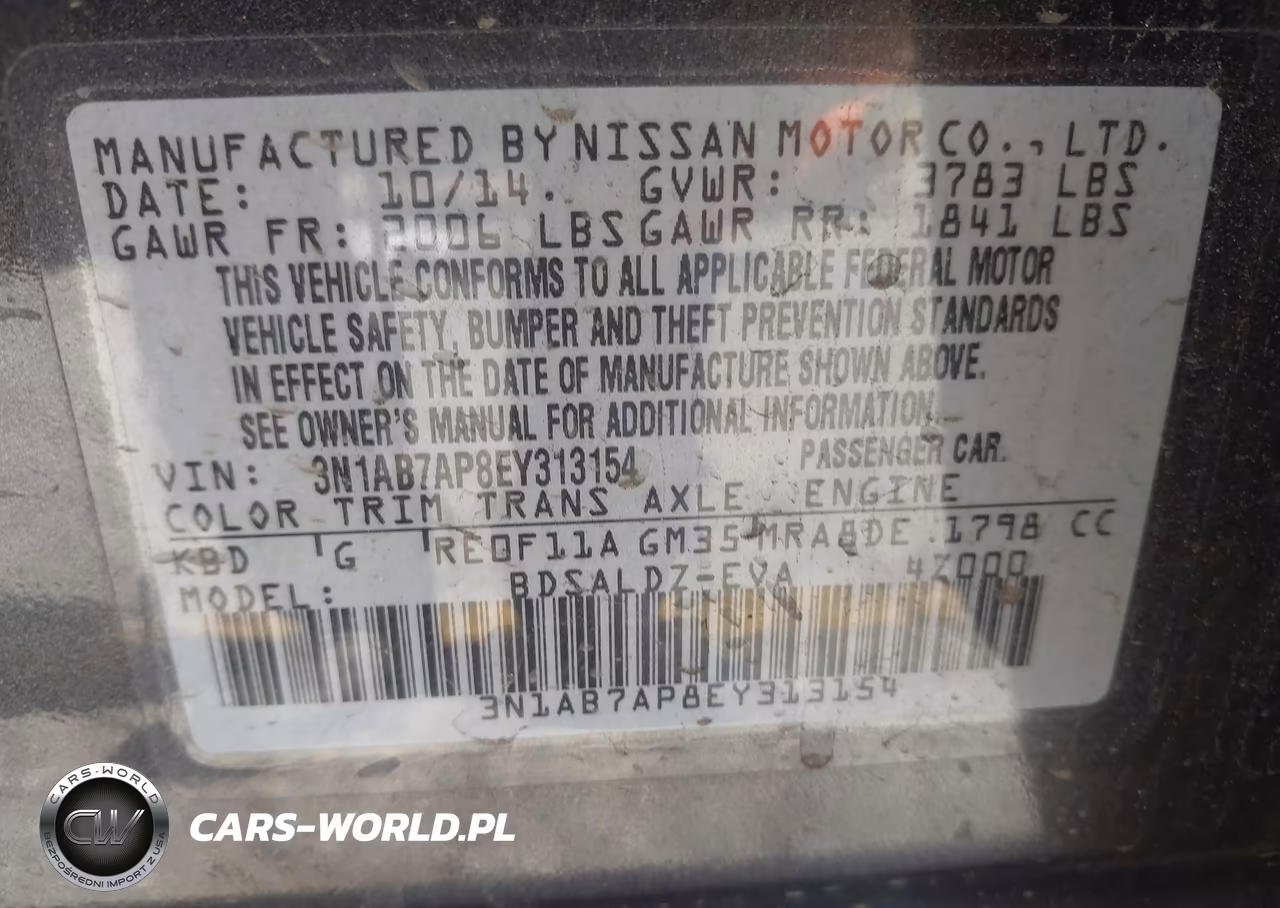 2014 Nissan Sentra Sv VIN:3N1AB7AP8EY313154 - 9