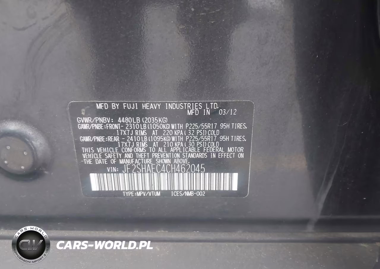 2012 Subaru Forester 2.5X Limited VIN:JF2SHAEC4CH462045 - 9