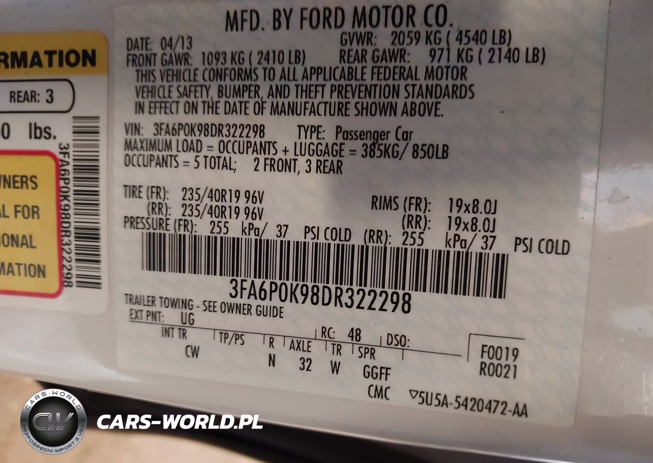 2013 Ford Fusion Titanium VIN:3FA6P0K98DR322298 - 9