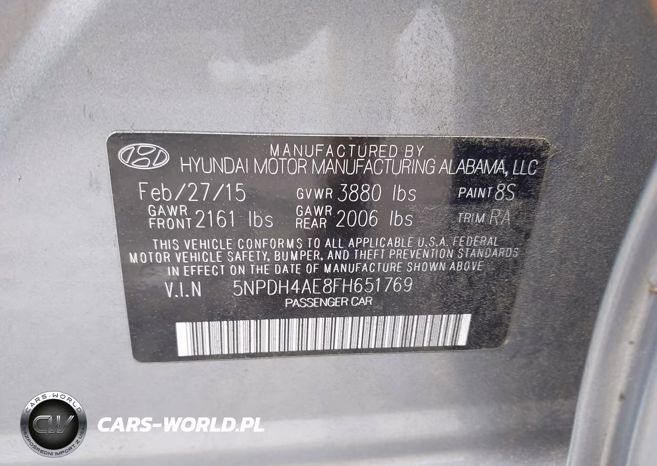 2015 Hyundai Elantra Se VIN:5NPDH4AE8FH651769 - 9