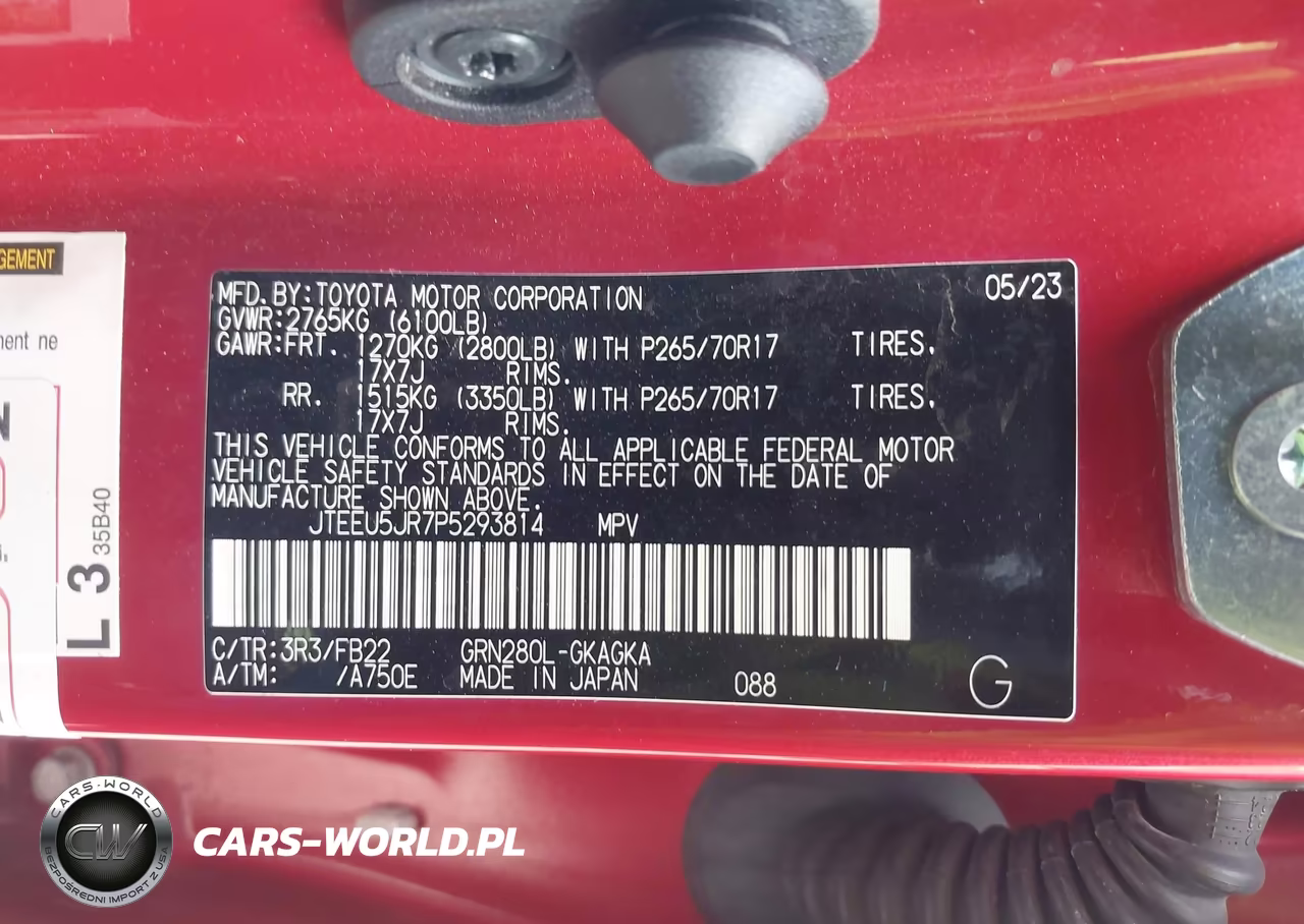 2023 Toyota 4Runner Sr5 VIN:JTEEU5JR7P5293814 - 9