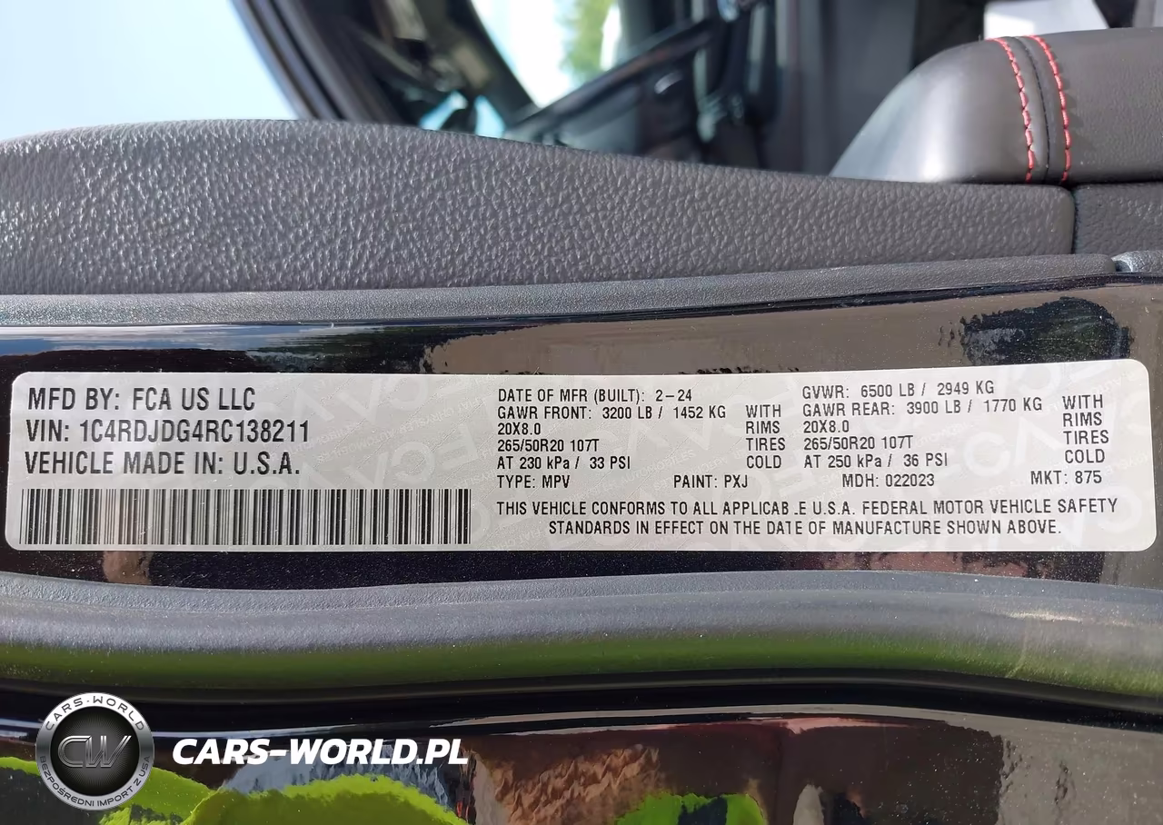 2024 Dodge Durango Gt Plus Awd VIN:1C4RDJDG4RC138211 - 9