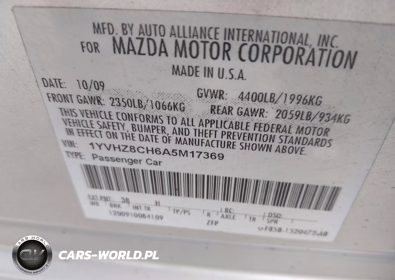 2010 Mazda Mazda6 I Touring VIN:1YVHZ8CH6A5M17369 - 9