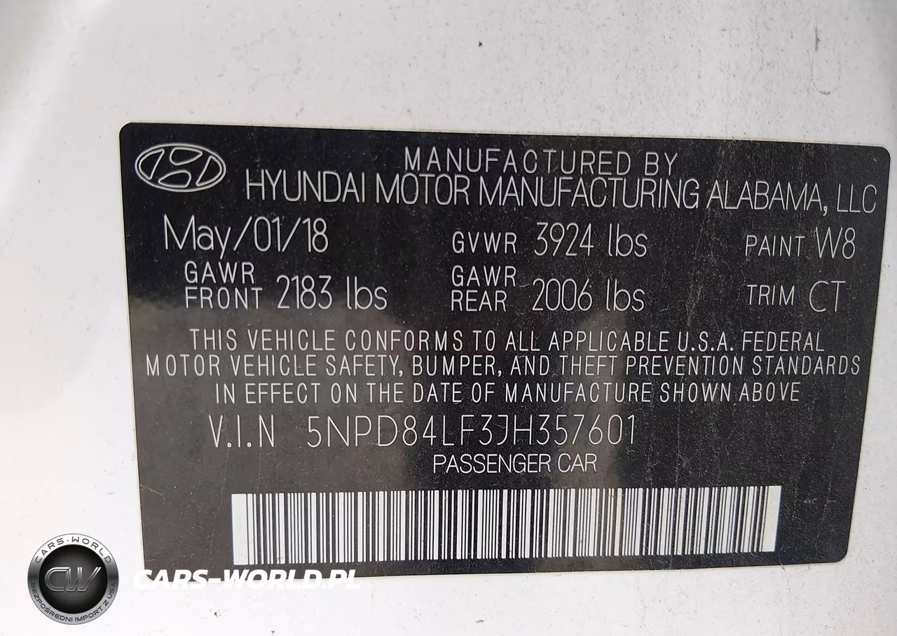 2018 Hyundai Elantra Sel VIN:5NPD84LF3JH357601 - 9