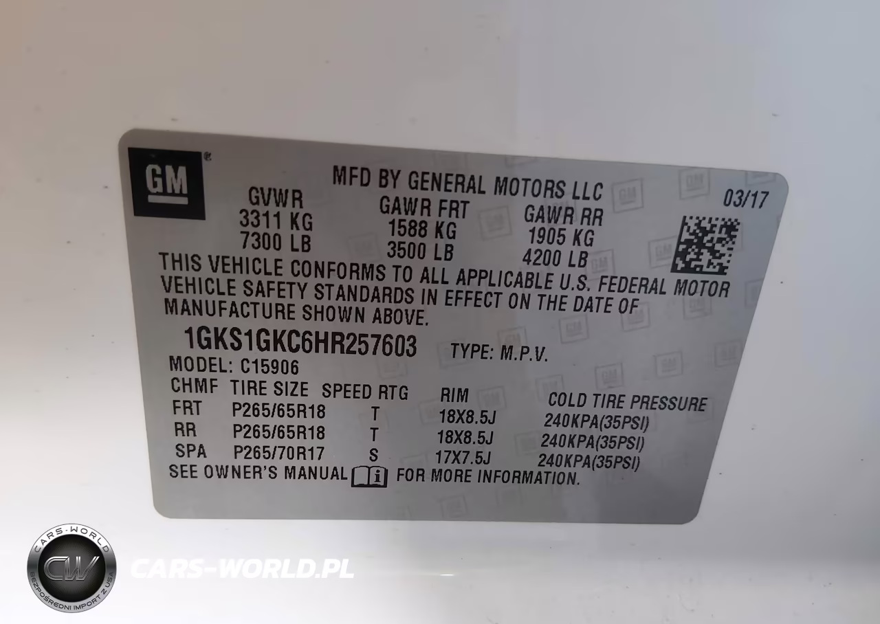 2017 GMC Yukon Xl Slt VIN:1GKS1GKC6HR257603 - 9