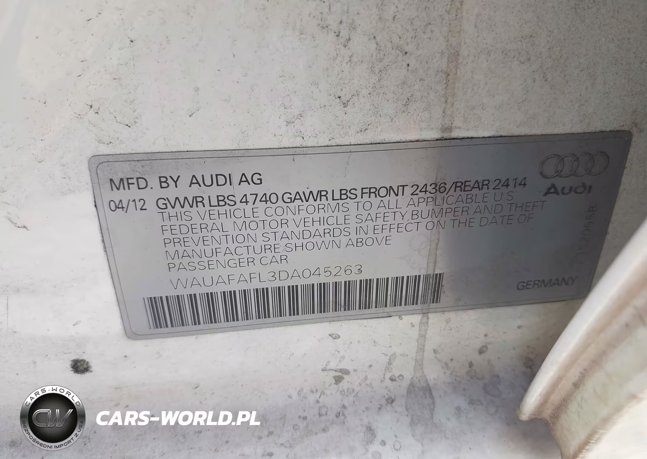 2013 Audi A4 2.0T Premium VIN:WAUAFAFL3DA045263 - 9