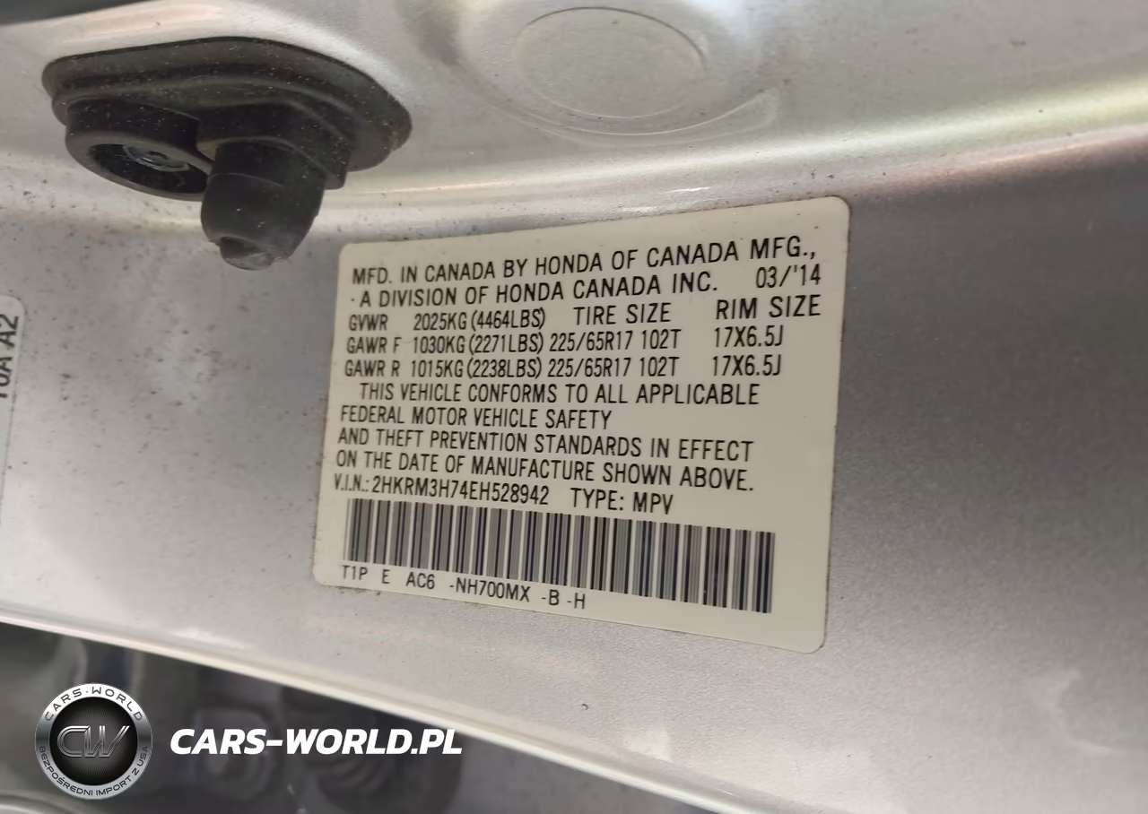 2014 Honda Cr-V Ex-L VIN:2HKRM3H74EH528942 - 9