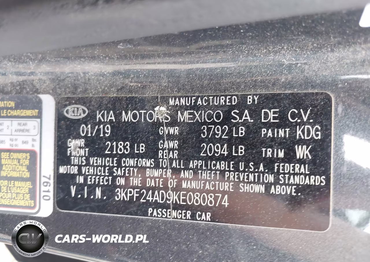 2019 Kia Forte Lxs VIN:3KPF24AD9KE080874 - 9