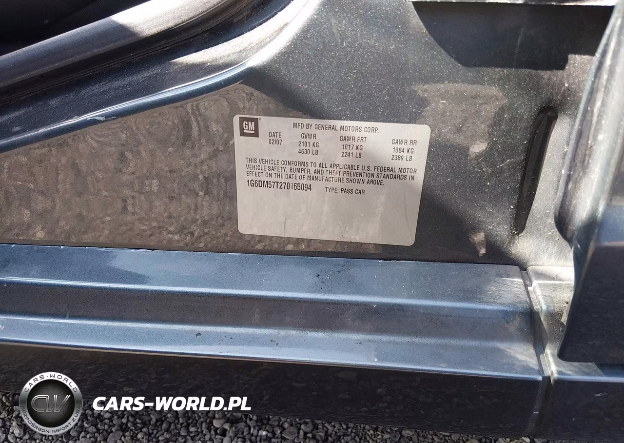 2007 Cadillac Cts Base W-1Sa VIN:1G6DM57T270165094 - 9