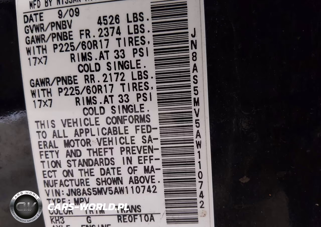 2010 Nissan Rogue Sl VIN:JN8AS5MV5AW110742 - 9