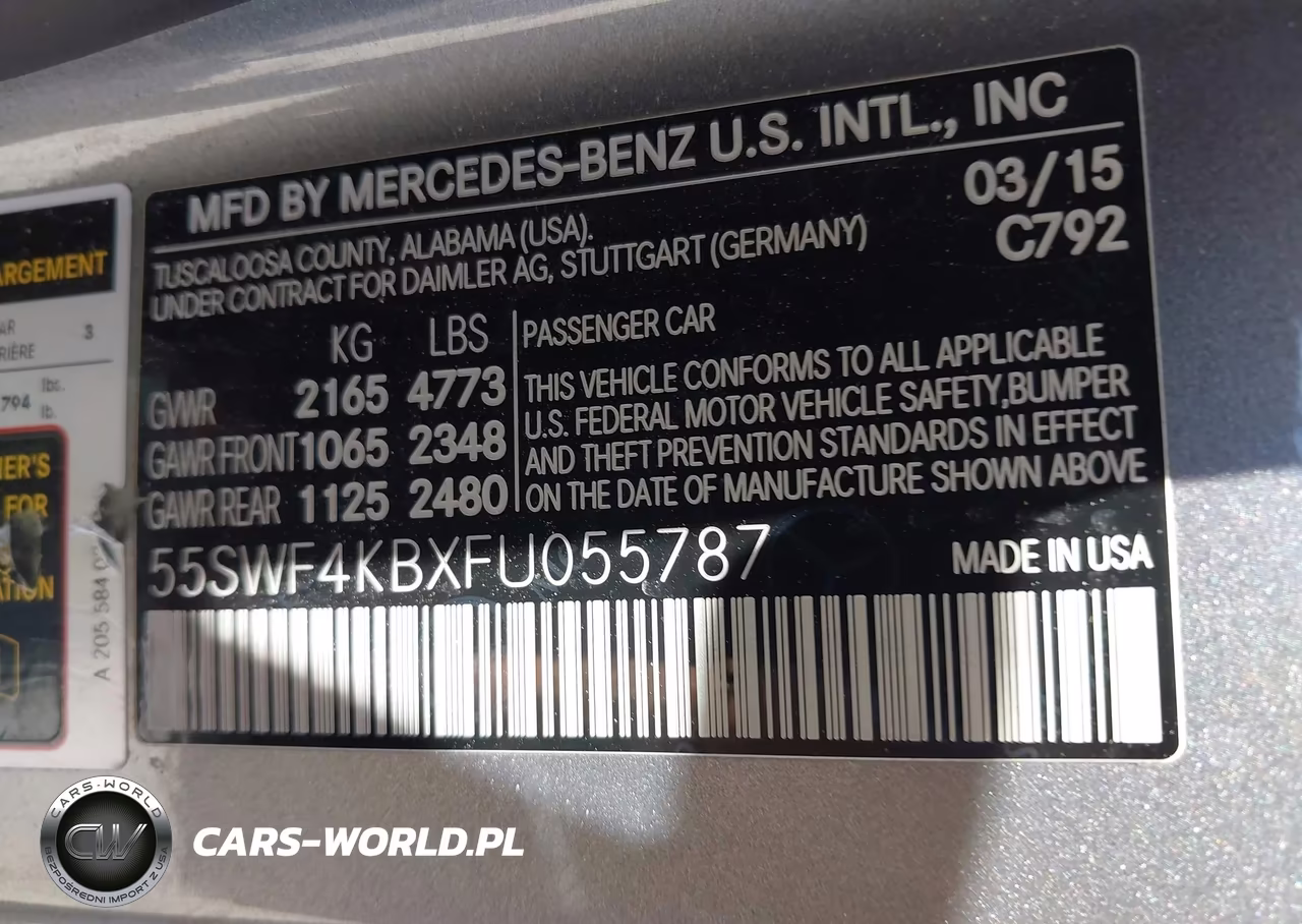 2015 Mercedes-Benz C 300 4Matic VIN:55SWF4KBXFU055787 - 9