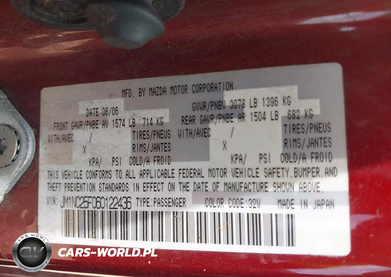 2006 Mazda Mx-5 Grand Touring VIN:JM1NC25F060122436 - 9
