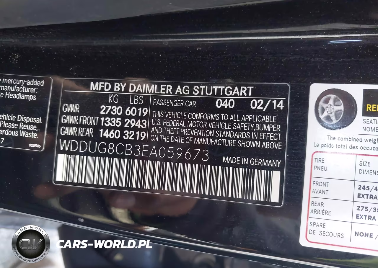 2014 Mercedes-Benz S 550 VIN:WDDUG8CB3EA059673 - 9