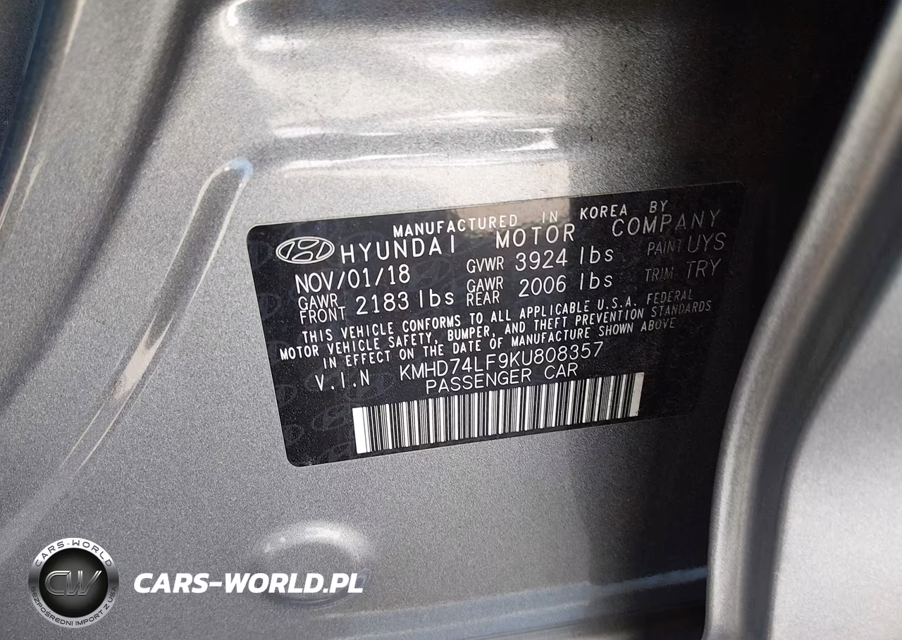 2019 Hyundai Elantra Se VIN:KMHD74LF9KU808357 - 9
