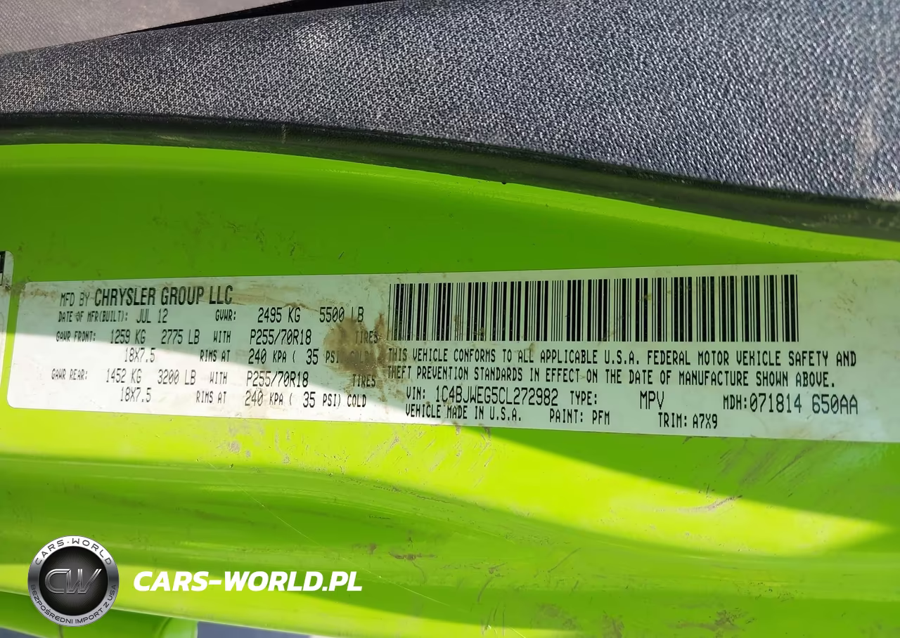 2012 Jeep Wrangler Unlimited Sahara VIN:1C4BJWEG5CL272982 - 9