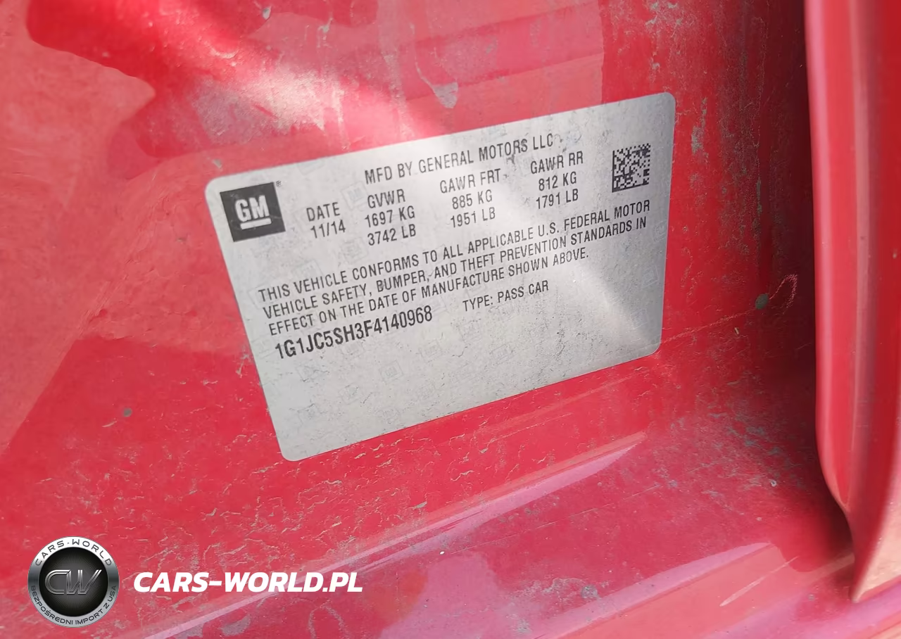 2015 Chevrolet Sonic Lt Auto VIN:1G1JC5SH3F4140968 - 9