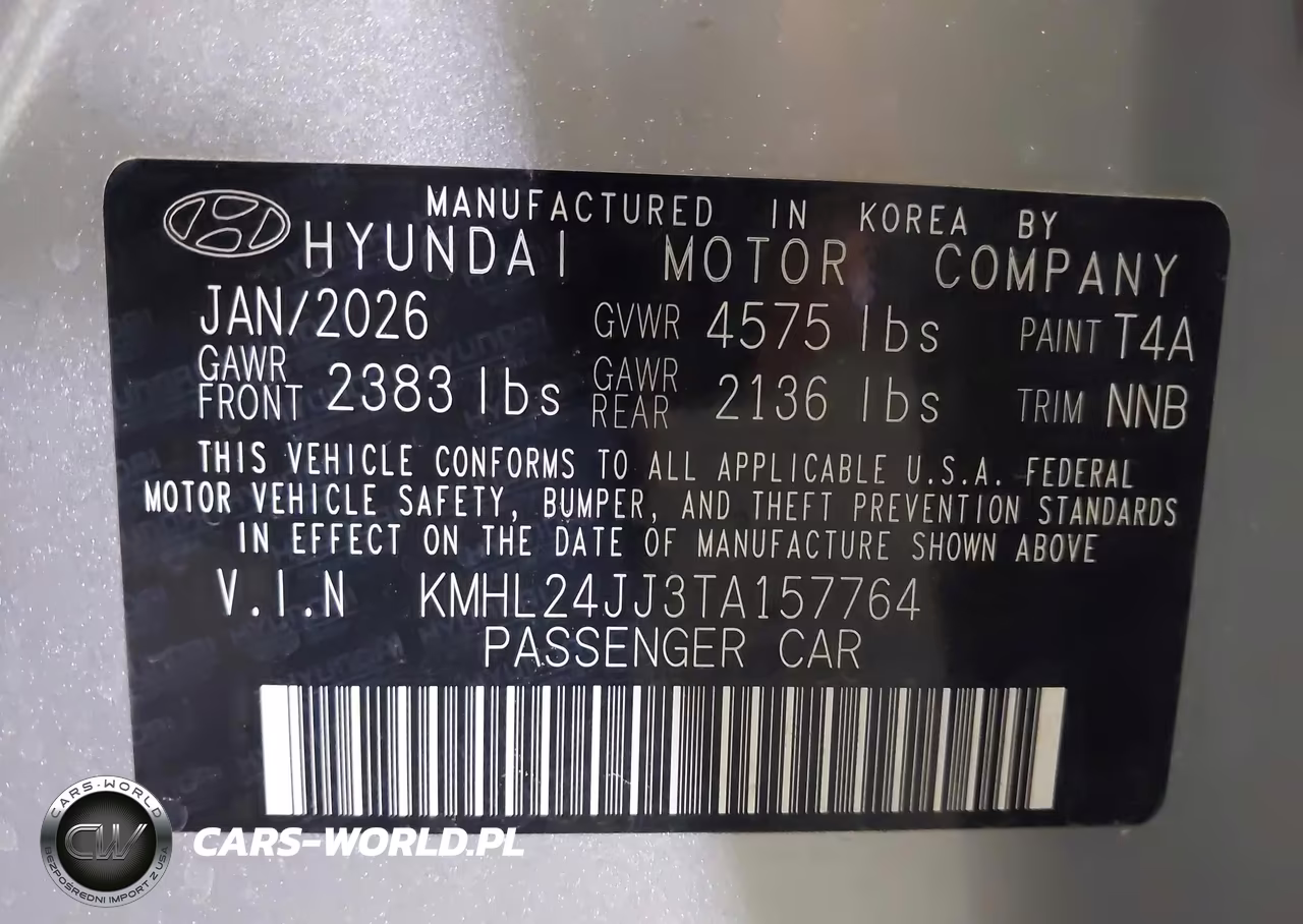 2026 Hyundai Sonata Hybrid Blue VIN:KMHL24JJ3TA157764 - 9