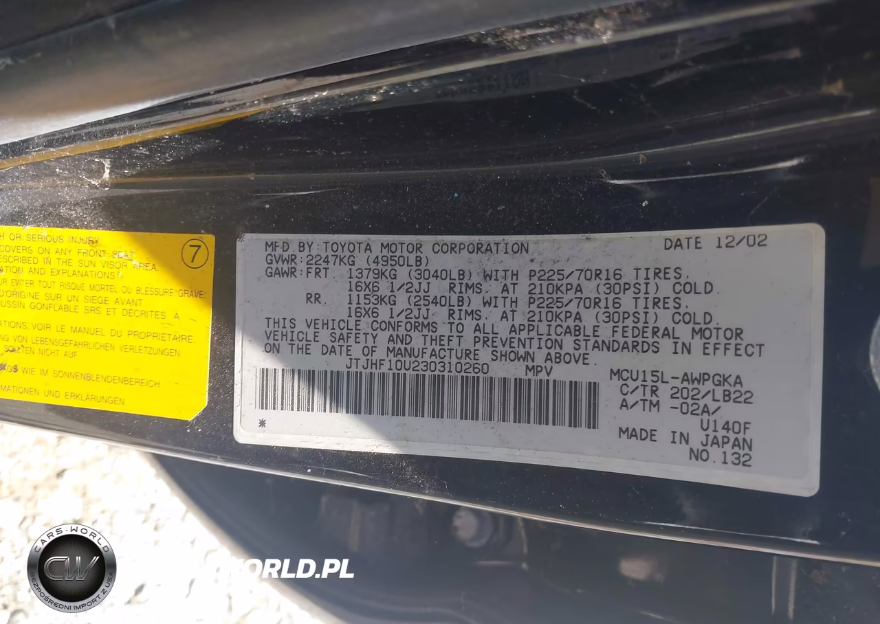 2003 Lexus Rx 300 VIN:JTJHF10U230310260 - 9