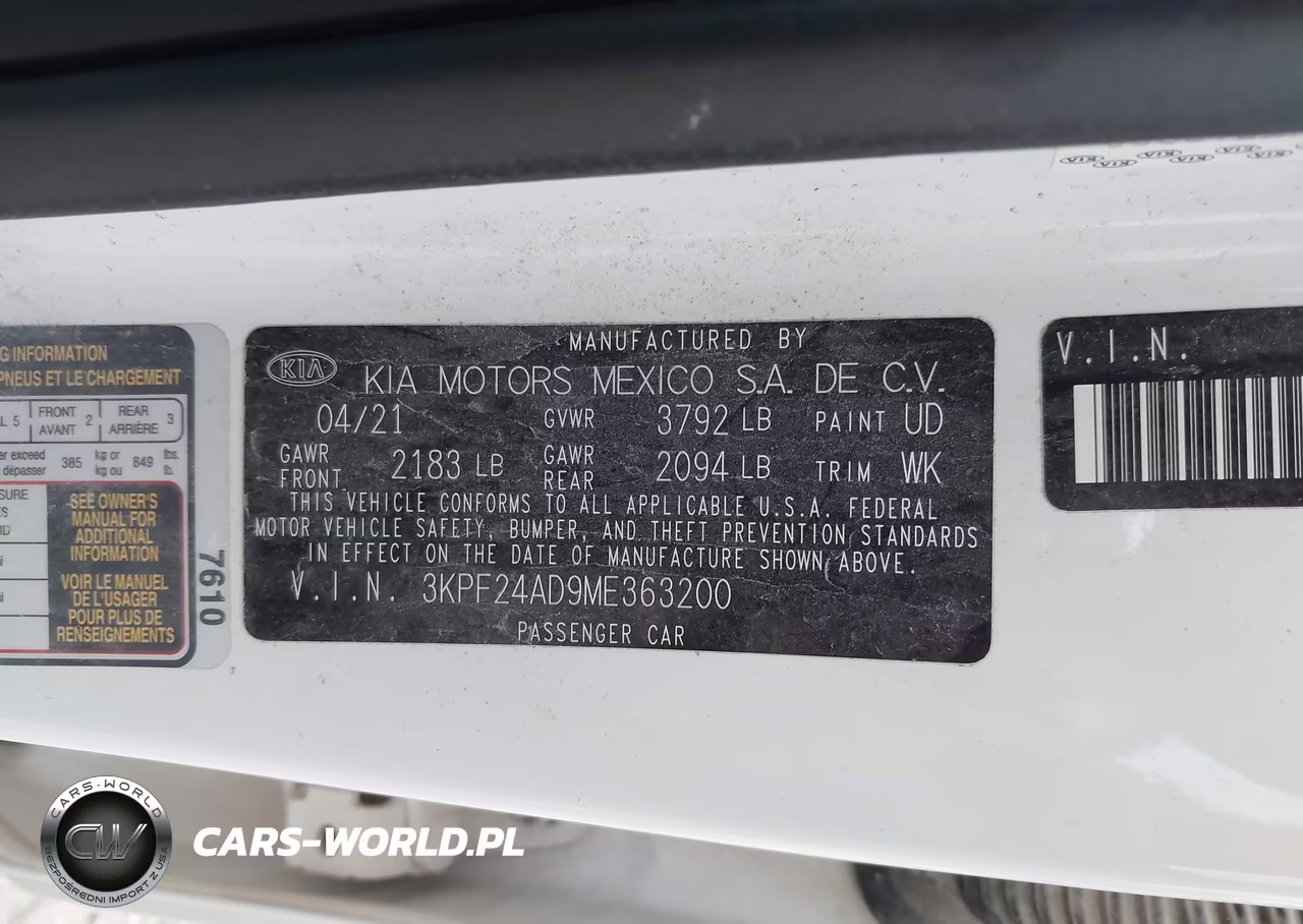 2021 Kia Forte Lxs VIN:3KPF24AD9ME363200 - 9