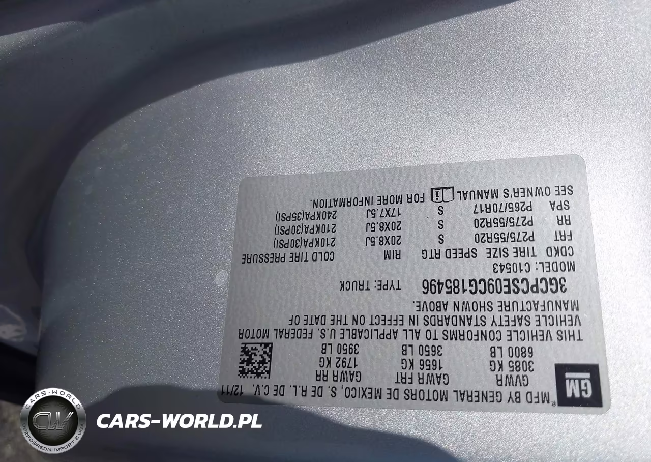 2012 Chevrolet Silverado 1500 Lt VIN:3GCPCSE09CG185496 - 9