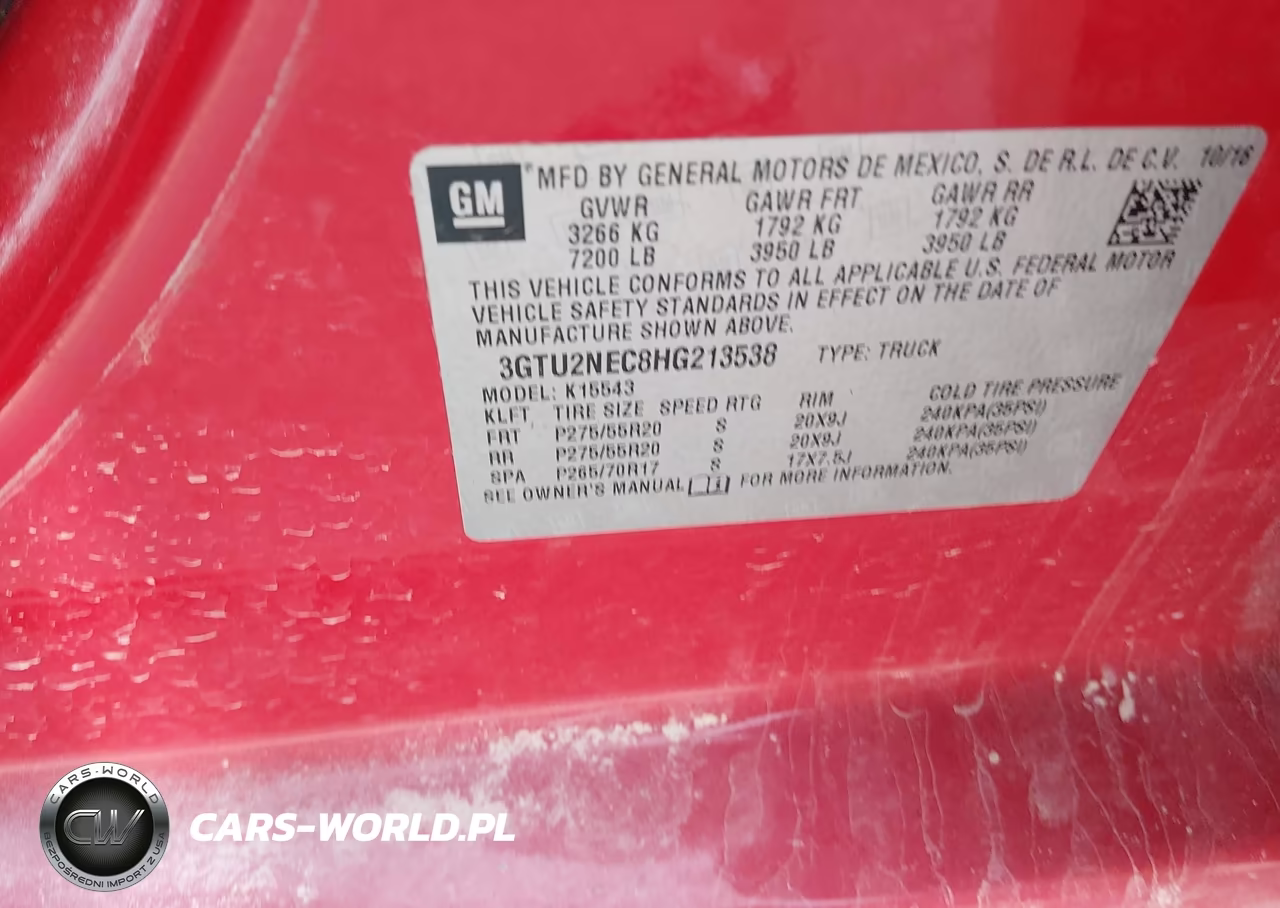 2017 GMC Sierra 1500 Slt VIN:3GTU2NEC8HG213538 - 9
