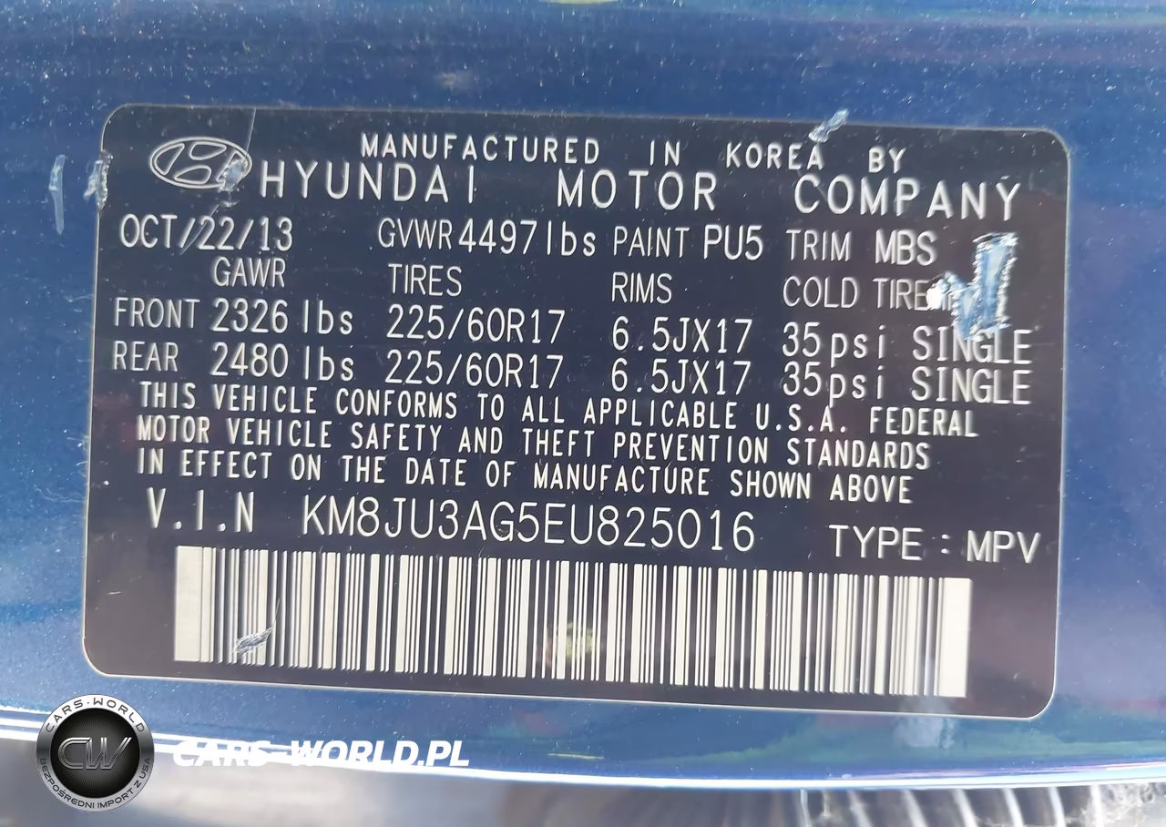 2014 Hyundai Tucson Se VIN:KM8JU3AG5EU825016 - 9